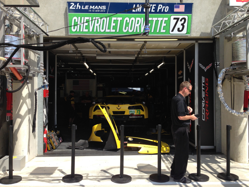 Illustration for article titled The Corvettes Have The Best/Most Sinister Pit Lane Marker At Le Mans